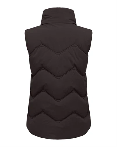 JDY - JDYPower Short Waistcoat Vest - Chocolate Torte 